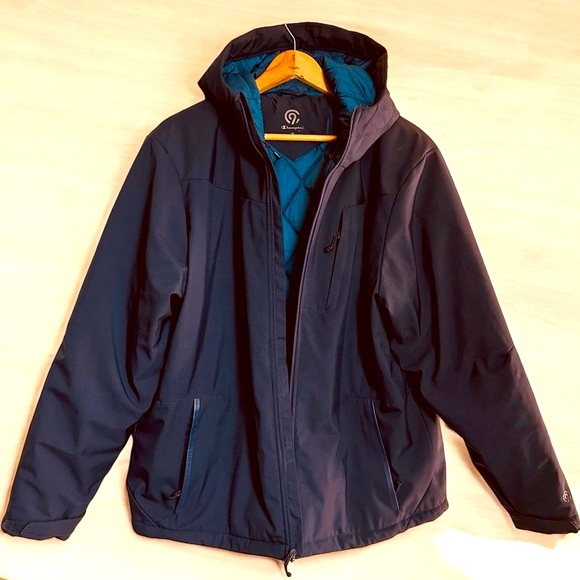 Brand: Champions, size: XL, black jacket, with hood, zipper. - Picture 12 of 13